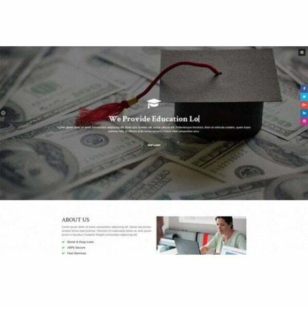 Educational Loan Single Page - HTML Template